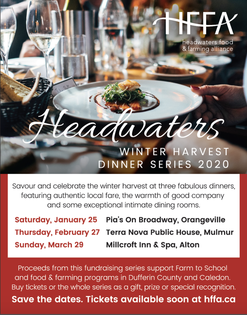 Winter Harvest Dinner Series 2020 postcard