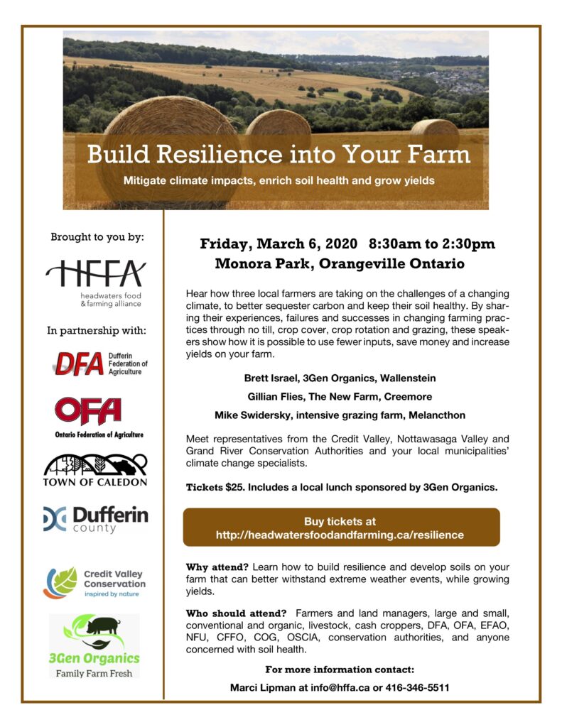 Build Resilience Into Your Farm March 6 2020 poster